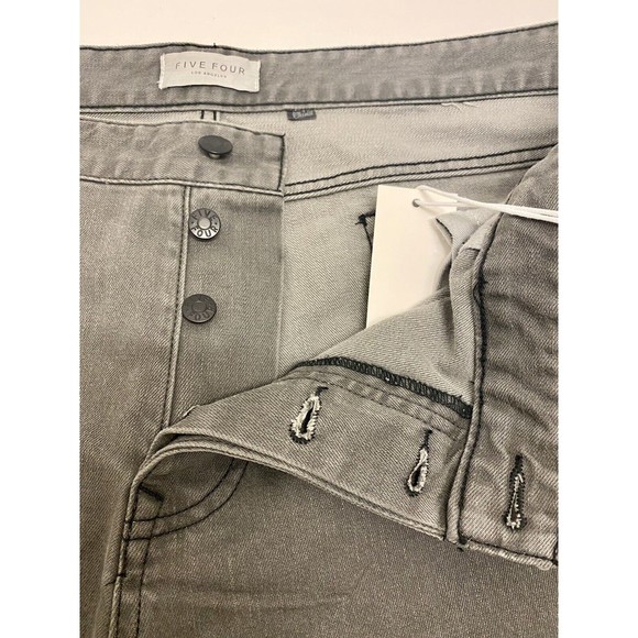 Five Four Ferdi Men’s 42 (Actual 44x33) Gray Denim Straight Leg Button Fly Jeans - Picture 7 of 9